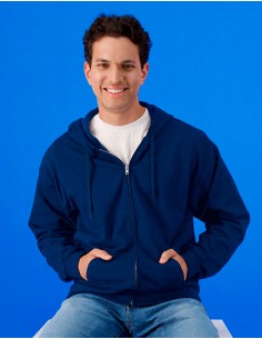 G-SF600-Softstyle® Midweight Fleece Adult Full Zip Hooded Sweatshirt 2